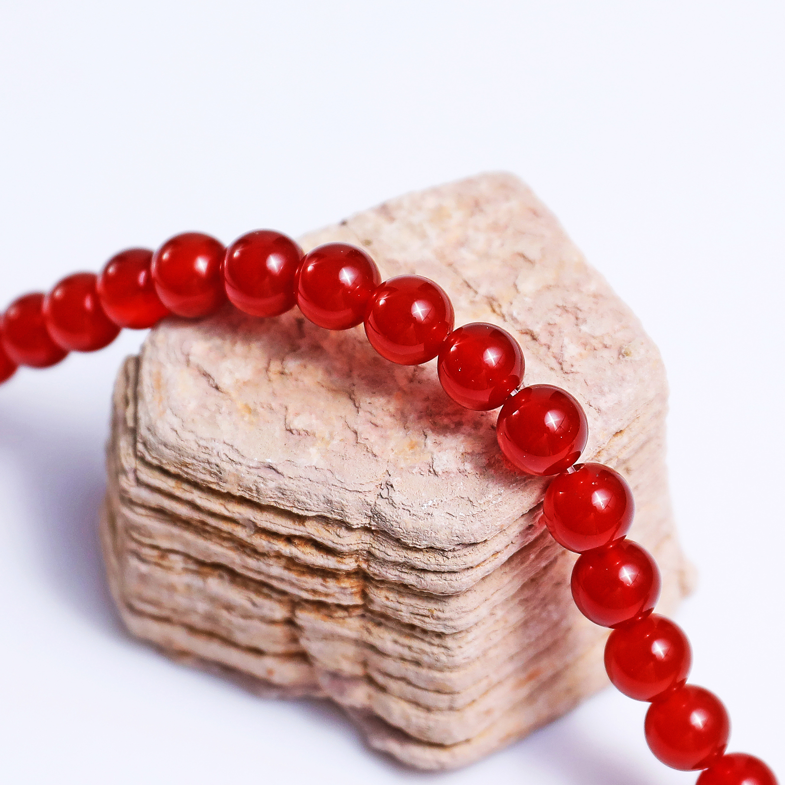 Natural Carnelian Crystal Bead Bracelet,Healing Energy Bracelet