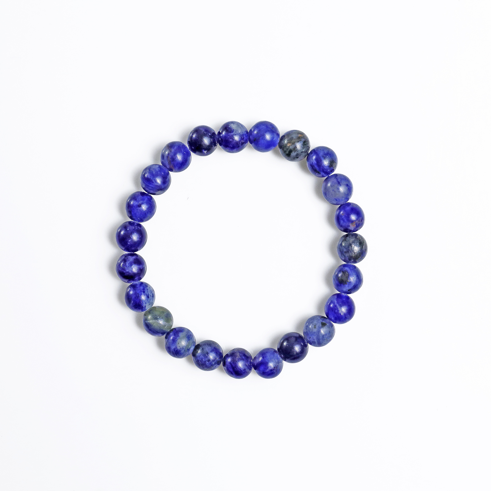 Natural Sodalite Crystal Bead Bracelet,Healing Energy Bracelet