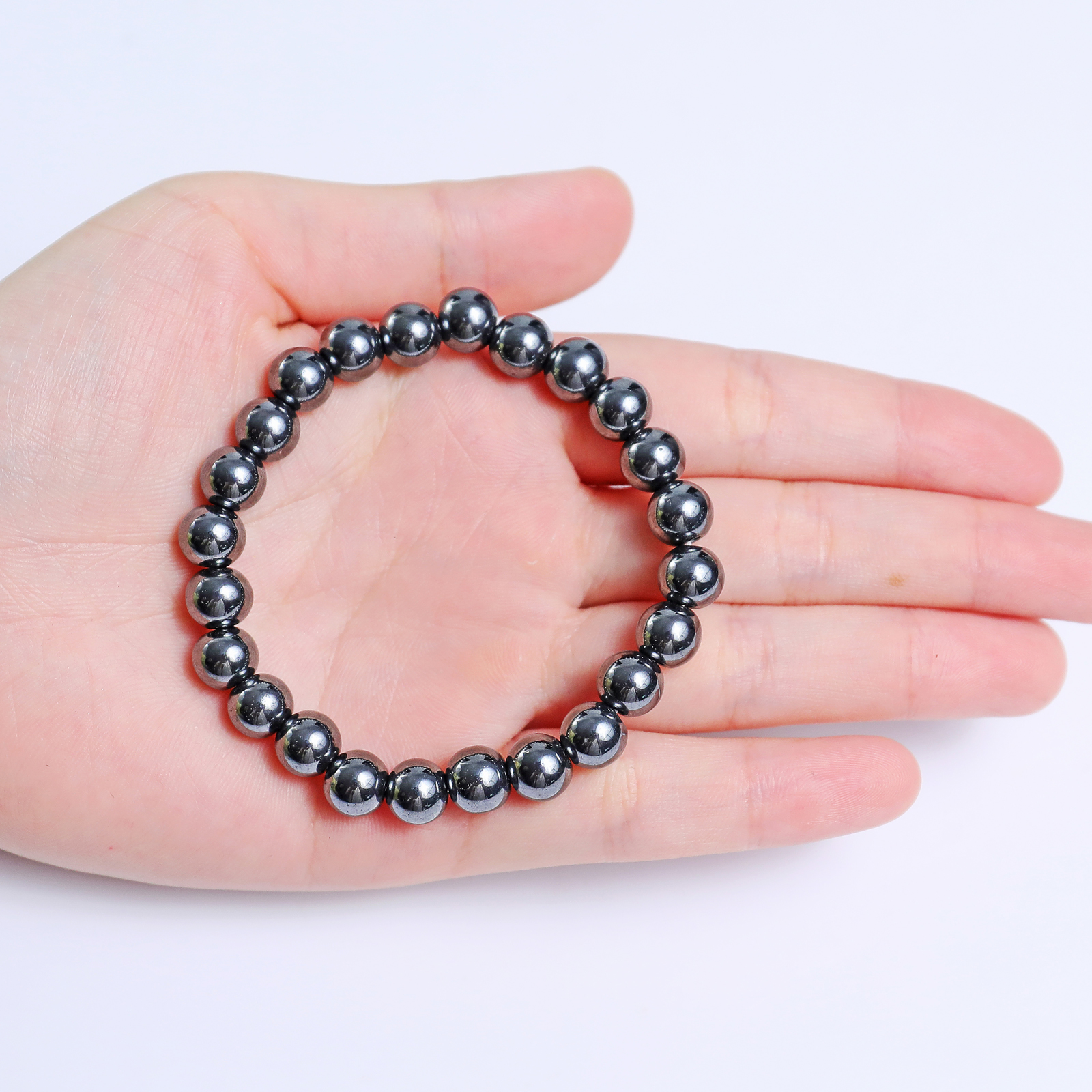 Natural Hematite Crystal Bead Bracelet,Healing Energy Bracelet