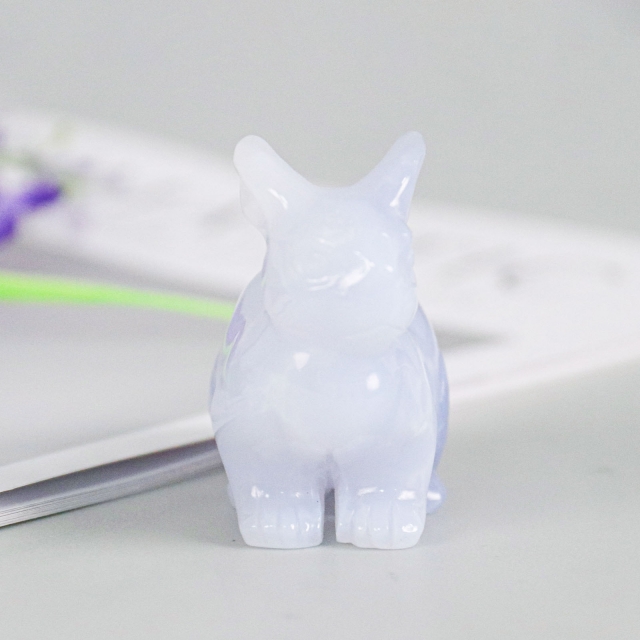 Hand-Carved Mini Jade Rabbit Figurine - 100% Natural Various Jade Materials for Collection & Decoration