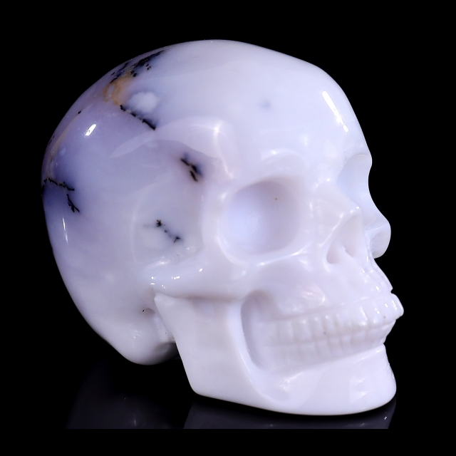 2.2" Rose Quartz Skull – Hand Carved Natural Crystal Realistic Sculpture