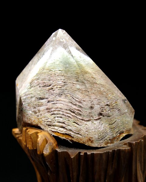 Clear Phantom Crystal Tower - Calming Divine Healing Crystal Sculpture for Altar