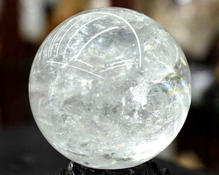 Clear Quartz Energy Sphere - Natural Hand Polished Crystal for Positive Vibes